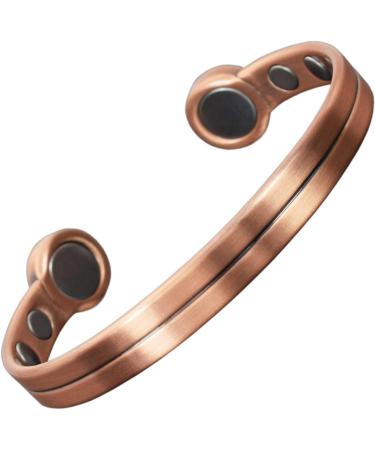 Holistic Magnets Strong Magnetic Bracelet for Arthritis - Men's & Women's Copper Wrist Jewelry for Joint Healing & Pain Relief | Ideal Gift (M: Wrist 16.5-19.5cm) - Buy Online on GoSupps.com