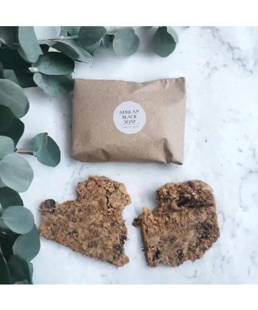 Generic African Black Soap Handmade with Shea Butter & Coconut Oil Traditionally Cured