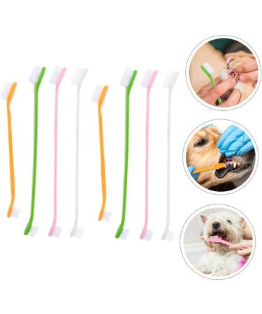 BESPORTBLE 8pcs Double Head Dog Toothbrush Pet Oral Pet Toothpaste Handheld Pets Toothbrush Pet Toothbrush Pp 1 count (Pack of 1) As Shown - Buy Online on GoSupps.com