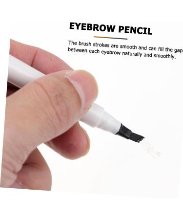 Healvian 4pcs Cosmetic Brow Pencil and Brush Eyebrow Pencil Dark Brown Abs Brow Pencil - Buy Online on GoSupps.com