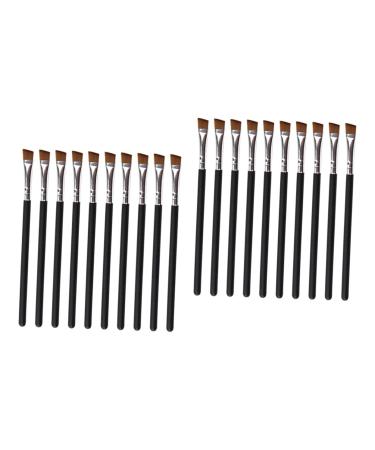 FRCOLOR 20 Pcs Thin Stiff Angled Brush Eyebrow Brush Makeup Brush Brow Powder Brush Angled Brow Brush Brow Wax Brush Eyebrow Angled Brush Eyeliner Brush Bamboo Eyebrow Comb Bevel