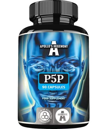 Pyridoxal-5-Phosphate 50 mg | Active Vitamin B6 (P-5-P) High Bioavailability | 90 Capsules | 3 Months Supply | Vitamin B6 Supplement to Support Energy Metabolism | by Apollo's Hegemony