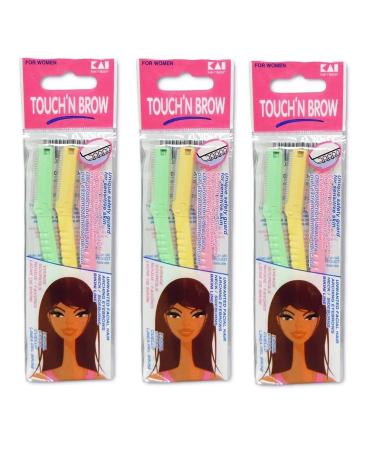 3 X Kai TOUCH N BROW Eyebrow Shaver 3 Pcs