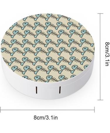 Fish Skeleton Bone Contact Lens Case Portable Travel Box with Mirror for International Shipping - Buy Online on GoSupps.com