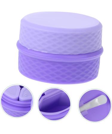 HOMSFOU 3 Sets Cream Box Refillable Cream Jars Makeup Cream Jar Durable Cream Storage Jar Cosmetic Jar with Spoon Silicone Makeup Containers Silica Gel Travel Purple Care Storage Box - Buy Online on GoSupps.com