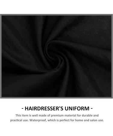 Mobestech Barber Smock - Zip Up Short Sleeve Jacket for Men & Women | Hair Stylist Cape & Apron | Beauty Salon Supply - Black XL - Buy Online on GoSupps.com