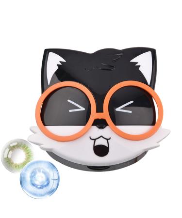 Manting eye contact case contact lens travel case-portable contact glasses storage box-squirrel-in-sing eye contact organizer for daily use and travel outdoors black