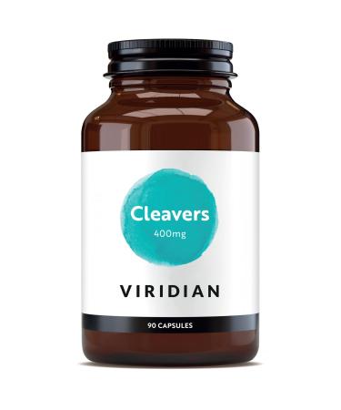Viridian - Cleavers 400mg - 90 Caps | Supports Body s Detoxification Process | Healthy Lymphatic Flow | Cleansing Herb | Vegan Formula | 100% Active Ingredients | Expertly Formulated