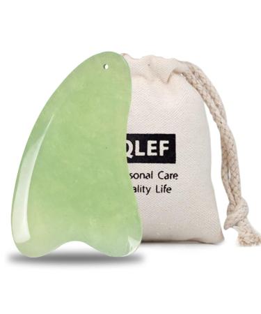 Jade Gua Sha tool for scraping for massage handmade Jade Kujaw/Gua-Sha board tool for Graston-Spa acupuncture treatment trigger point therapy on face arm foot shape: small triangle