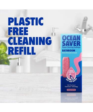 OceanSaver Eco Multi-Surface Bathroom Cleaner - 12x 750ml Refills | Plant-Based & Cruelty-Free | Pomegranate Scent | Powerful Cleaning Spray for Toilet, Sink, and Shower - Buy Online on GoSupps.com