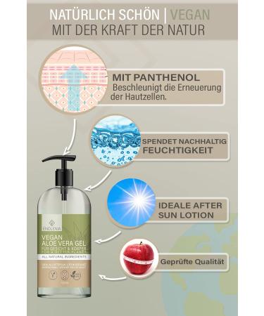 Enolenia Aloe Vera Gel - 3 in 1 Body Lotion & Skin Care - Vegan Intensive Moisture for All Skin Types - 500 ml - Buy Online on GoSupps.com