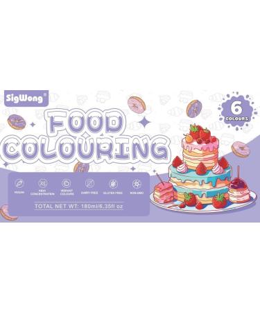 Food Colouring Set - 6 Vibrant 30ml Food Grade Liquid Food Colouring Edible Icing Colours for Dessert Decoration Cake Decorating Baking Easter Eggs Holiday Biscuits - Vegan 30 ml (Pack of 6) 180.0 - Buy Online on GoSupps.com