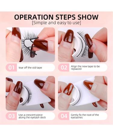 Self Adhesive False Eyelashes 1 Pair - Reusable, Natural Look, No Glue Needed (Classical Nature) - Buy Online on GoSupps.com