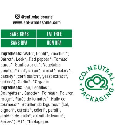 Eat Wholesome Organic Lentil & Zucchini Soup 398ml (Case of 12) - Buy Online on GoSupps.com