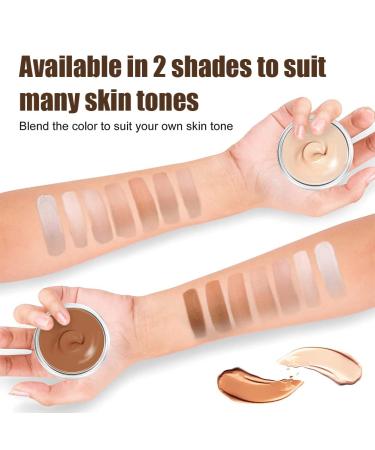 Tattoo Concealer for Dark Spots, Scars, Birthmarks, Vitiligo | Waterproof Cover Up Makeup for Men and Women (2x30ml) - Buy Online on GoSupps.com