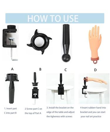 Nude Practice Hand for Acrylic Nails - Mannequin Hand with Clamp Holder for Nail Art Training and Fake Nails Practice - Buy Online on GoSupps.com