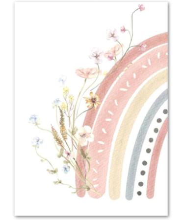 Herfair 3 Set Rainbow Flower Posters for Nursery - Boho Wall Art for Baby Room & Children's Decor (30x40cm) - Unframed - Buy Online on GoSupps.com