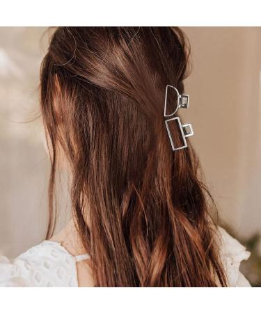 Brinie Silver Hair Claw Clips - Strong Hold Barrettes for Women and Girls (Pack of 3) - Buy Online on GoSupps.com