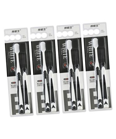 Adult Toothbrushes 4 Pairs Toothbrush Compact Tooth Handheld Manual Teeth Soft Kids Accessories Travel Accesories Teeth Accessories Adult Accessory TPE Lovers Clean Care Brush