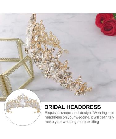 FRCOLOR White Tiara Crown Crystal Silver Headband Diamond Bridal Headdress Wedding Prom Crown Hair Accessories for Women Girl Birthday Wedding Christmas Party Favor Ornaments - Buy Online on GoSupps.com