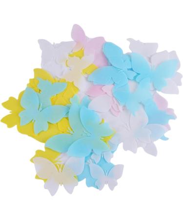 50PCS Edible Wafer Paper Cake Decoration Asudaro Vivid Butterfly Cake Topper for Birthday Party Wedding Party Dessert Decorations Birthday Party Cupcake Decoration One Size Yellow - Buy Online on GoSupps.com