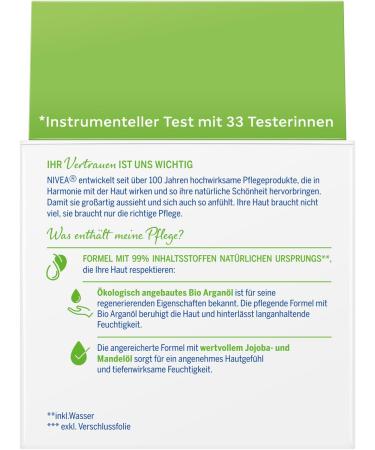 Nivea Natural Balance Regenerating Night Care 50ml | Moisture Cream with Organic Argan Oil Jojoba & Almond Oil | Nourishing Night Cream for All Skin Types - Buy Online on GoSupps.com