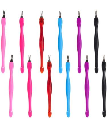 Geviro 12 Pieces Nail Cuticle Remover Trimmer Pusher Manicure Dead Skin Removal Tool Nail Art Tools 6 Colors - Buy Online on GoSupps.com