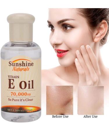 Cosmetics Vitamin E Essence Oil Whitening Moisturizing Skin Care Nourishing Moisturizes Face and Skin (75ml Black Bottle for Night) - Buy Online on GoSupps.com