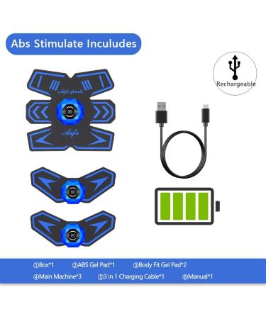 SPORTCDIA Rechargeable Abs Stimulator | Ultimate Fitness Equipment for Men and Women | Abdominal Muscle Training Workout Gear - Buy Online on GoSupps.com