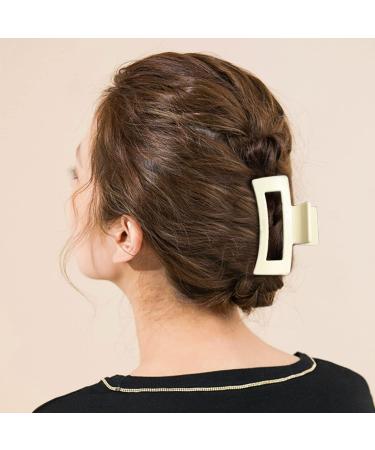 DMFOREST 5Pcs Hair Claw Clips 5 Colors Hairpin for Thick Thin Fine Long Hair Nonslip Large Claw Clip Strong Hold Rectangular Hair Clips Fashion Hair Accessories for Women Girls - Buy Online on GoSupps.com