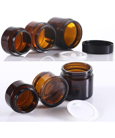 6 Pieces Brownlas 20ml Refillable Cosmetic Containers - Travel Pots for Ointments Creams & Mini Candles | Black Lids | International Shipping - Buy Online on GoSupps.com