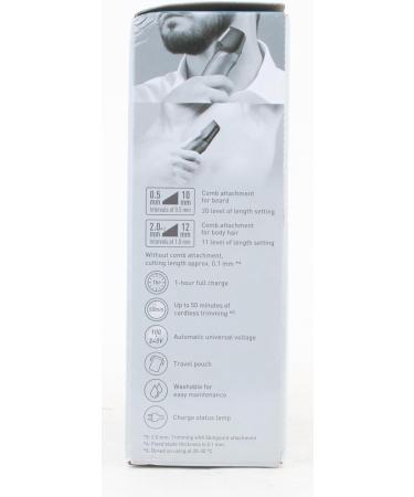 Panasonic ER-GY60-H503 3-in-1 Beard & Precision Trimmer | Rechargeable Stainless Steel Grooming Tool | Silver Includes 4 Attachments for Sensitive Areas - Buy Online on GoSupps.com