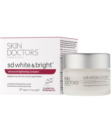 Skin Doctors SD White & Bright Even Skin Tone Brighter Looking Skin Visible reduction in Pigmentation Freckles Age Spots & Surface Blemishes. helps with Skin Firmness and Moisturisation - 50ml - Buy Online on GoSupps.com