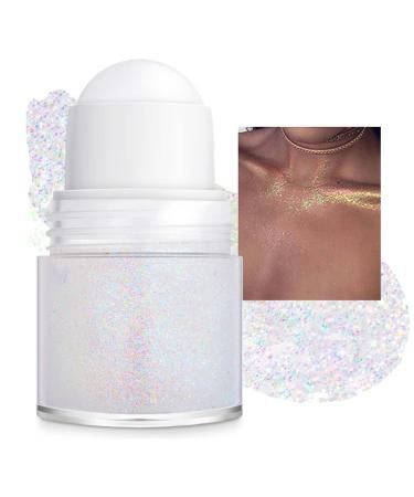 EONFAVE roll-on glitter body gel mermaid color changing glitter for festival rave holographic painting glitter hair gel halloween makeup for rave party