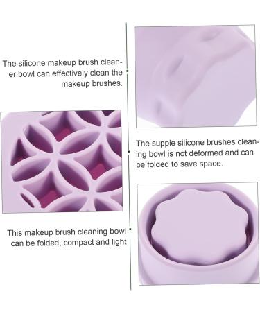 Mipcase Tool Makeup Brush Makeup Cleaner for Brush Cleaner Mat Brush Cleaning Cup Brush Cleaning Pad Silicone Brush Scrubber Washer Cosmetic Silica Gel Purple 9.2X9.2X8.6CM Purple - Buy Online on GoSupps.com