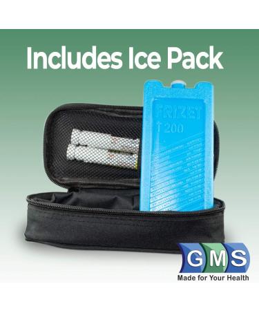 ChillMed Flat Ice Brick Micro Cooler for Insulin and Medications - Up to 12 Hours of Cooling | Perfect for Travel & Everyday Use | Black - Buy Online on GoSupps.com