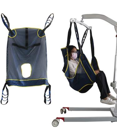 Compatible Mesh Full Body Sling with Commode Opening Patient Aid Full Body Mesh Commode Patient Lift Sling Polyester Slings - Large 500 Lb. (230 Kg) Max
