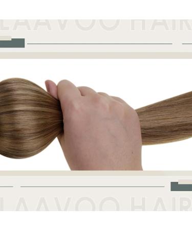 LAAVOO Microring Extensions - Real Hair Balayage Brown Ombre Loop Extensions #8/16/8 50g 45cm - Buy Online on GoSupps.com