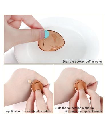 SBTRKT Triangle Velvet Powder Puff - 10/20 Pcs Mini Finger Puff | Washable Fashionable Makeup Tools for Flawless Blending - Black - Buy Online on GoSupps.com