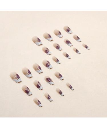 JUSTOTRY 24 Pieces Coffin Nails - Beige French Artificial Nails with Gems | Press On Nude Ballerina Nails | Long Coffin Fingernails for Women - Perfect for International Shipping - Buy Online on GoSupps.com