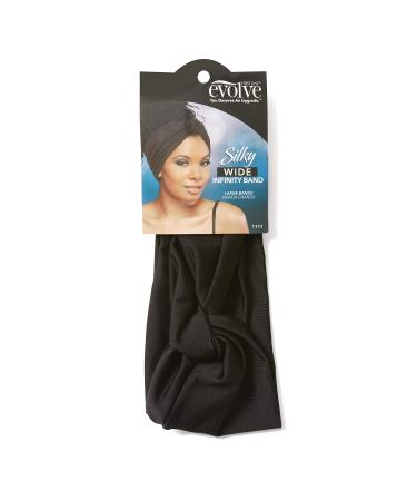 Evolve Silky Wide Infinity Band (Black) - Upgrade for All Hair Types - Larger Size - Buy Online on GoSupps.com