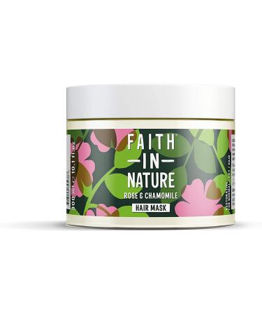 Faith in Nature Natural Wild Rose & Chamomile Hair Mask Restoring Vegan & Cruelty Free Parabens and SLS Free For Normal to Dry Hair 300ml