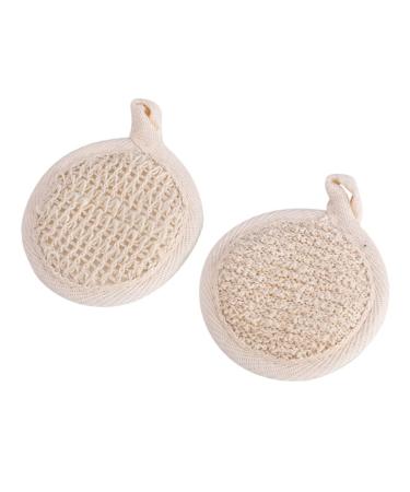 FOMIYES 2pcs Bath Towel Body Exfoliating Cloths Shower Loofah Pad Natural Dish Sponge Body Sponge Bubble Making Towel Sponges for Body Loofah Face Pads Numb The Ball