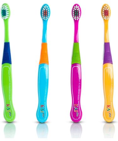 Clienis |Toothbrush children 3 to 6 years |Children toothbrush set |Child toothbrush extra soft |Kai Plus | Care baby toothbrush (toddler)