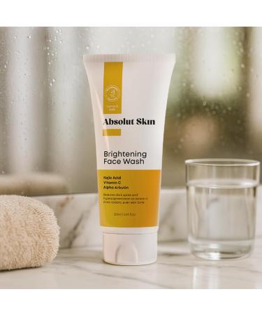 AbsolutSkin Brightening Face Wash Gentle Daily Cleanser with Kojic Acid Vitamin C & Alpha Arbutin Fades Dark Spots & Evens Skin Tone 120ml - Buy Online on GoSupps.com