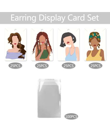 KALEFO 100 Pack Earring Display Cards - Wholesale Bulk Jewelry Hanging Cards - Buy Online on GoSupps.com