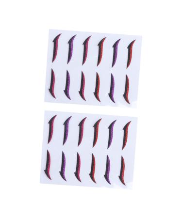 TOVINANNA 12 Pairs Eyeliner Double Eyelid Patch Black Eyeliner Matte Waterproof Long Lasting Charcoal Double Eyelid Tape Brown Invisible Eyeline Strips Multi