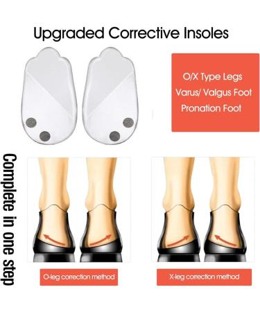 Orthopedic O/X Type Leg Corrector Insoles - 3 Pairs Silicone Heel Inserts for Foot Alignment & Pain Relief - Ideal for Knock Knees & Bow Legs - Buy Online on GoSupps.com