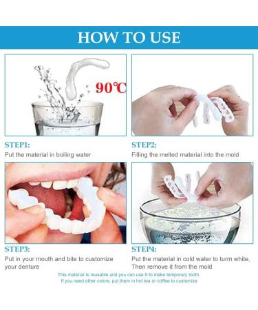 Buy WTTFC Cosmetic Veneers Set - 2 Pairs of Snap-On False Teeth for Men & Women - Perfect for Instant Smile Makeover - Buy Online on GoSupps.com