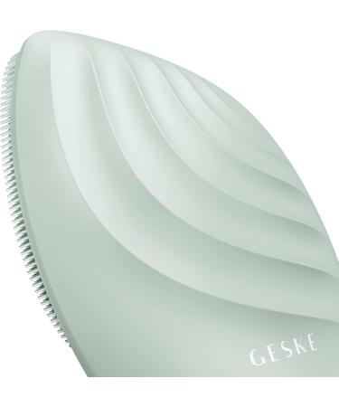 Geske SmartAppGuided Sonic Facial Brush 5-in-1 | Electric Facial Cleaning Device | Soft Silicone Brush & Facial Massager | Professional Facial Care in Green - Buy Online on GoSupps.com
